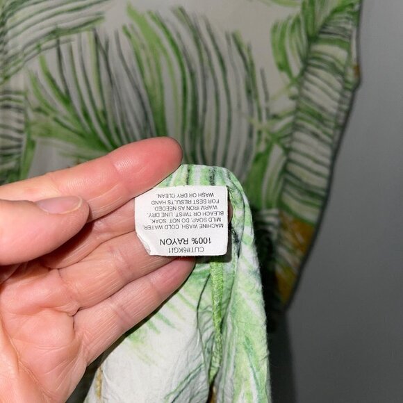 Jams World Vintage Astoria Midi Summer Dress Size Extra Small White Green Rayon - Picture 7 of 11